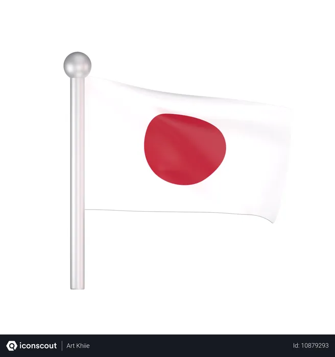 Free Japan Flag  3D Icon