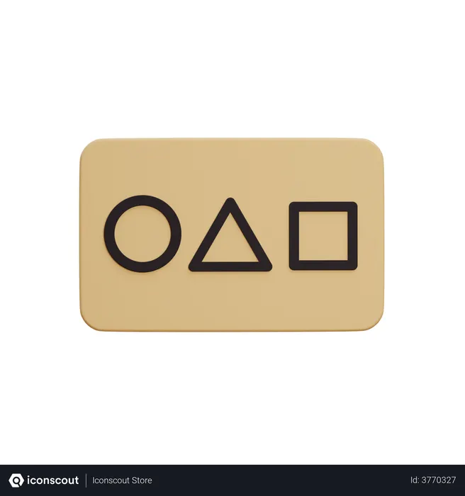 Free Tarjeta de juego de calamar  3D Icon