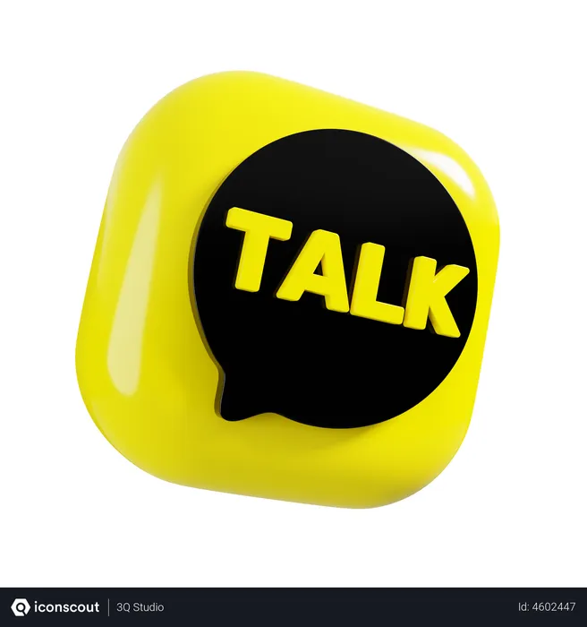 Free KakaoTalk Logo 3D Logo