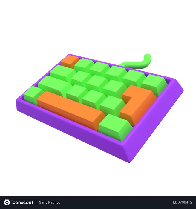 Free Keyboard  3D Illustration
