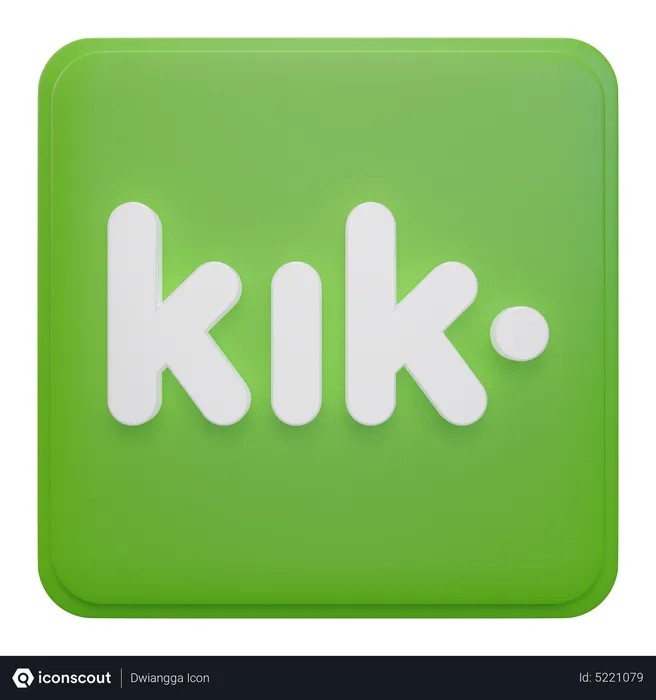 Free Kik Logo 3D Icon