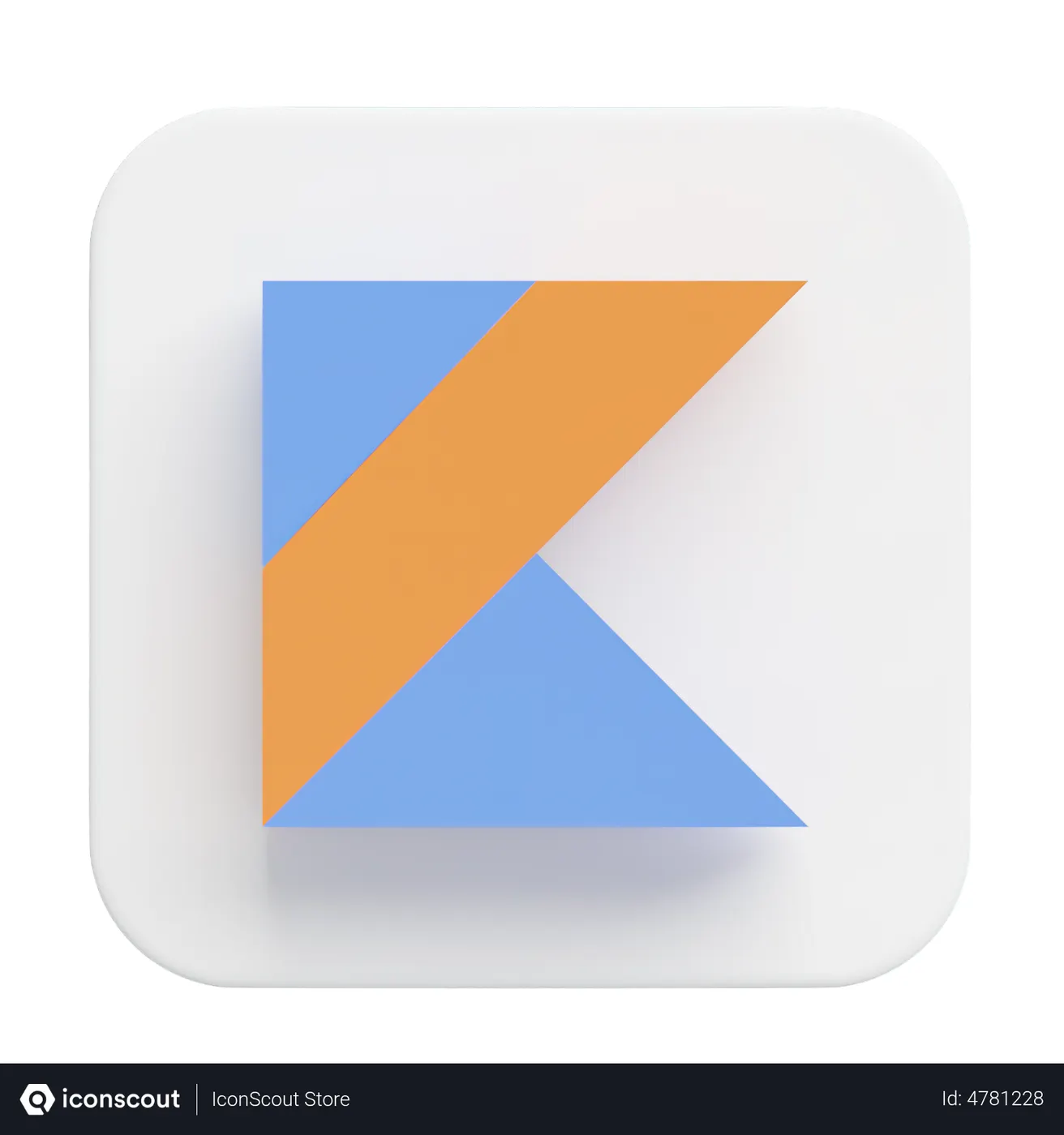 Free Kotlin Logo 3D Logo download in PNG, OBJ or Blend format