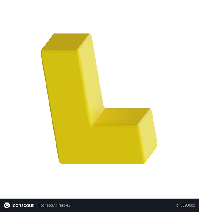 Free L shape 3D Illustration download in PNG, OBJ or Blend format