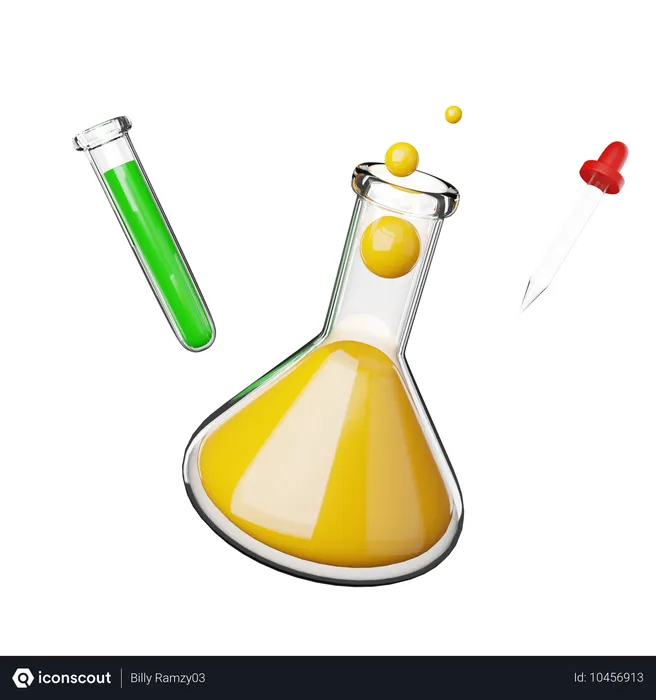 Free Laboratory Equipment Flask  3D Icon