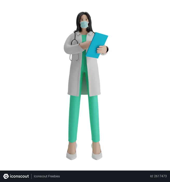 Free Lady doctor  3D Illustration