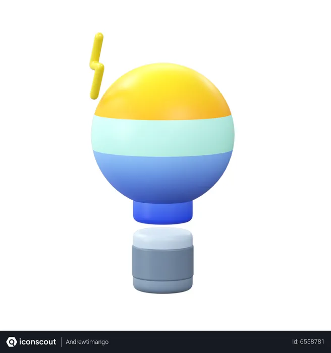 Free Light Bulb  3D Icon
