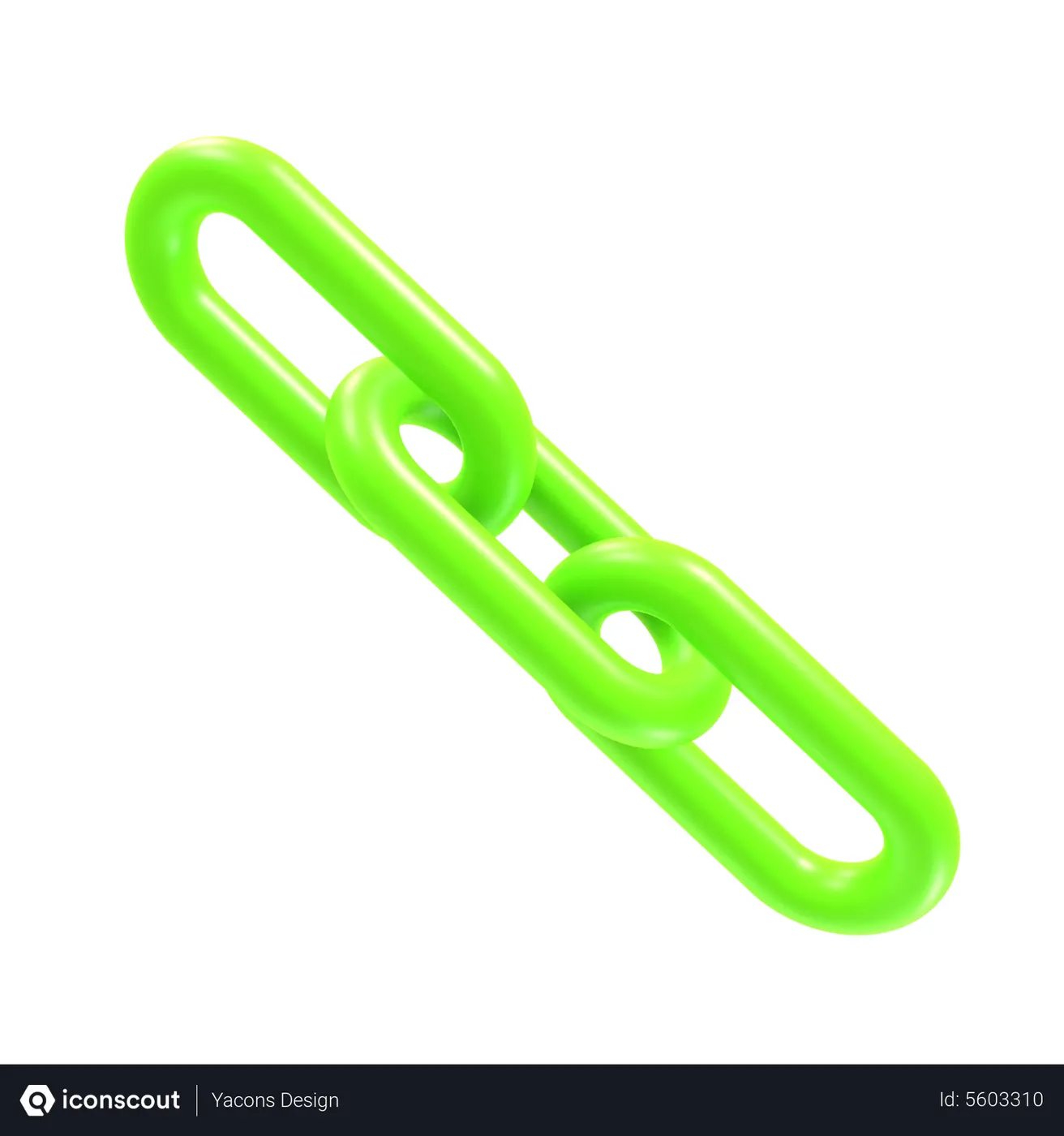 Free Link 3D Icon download in PNG, OBJ or Blend format