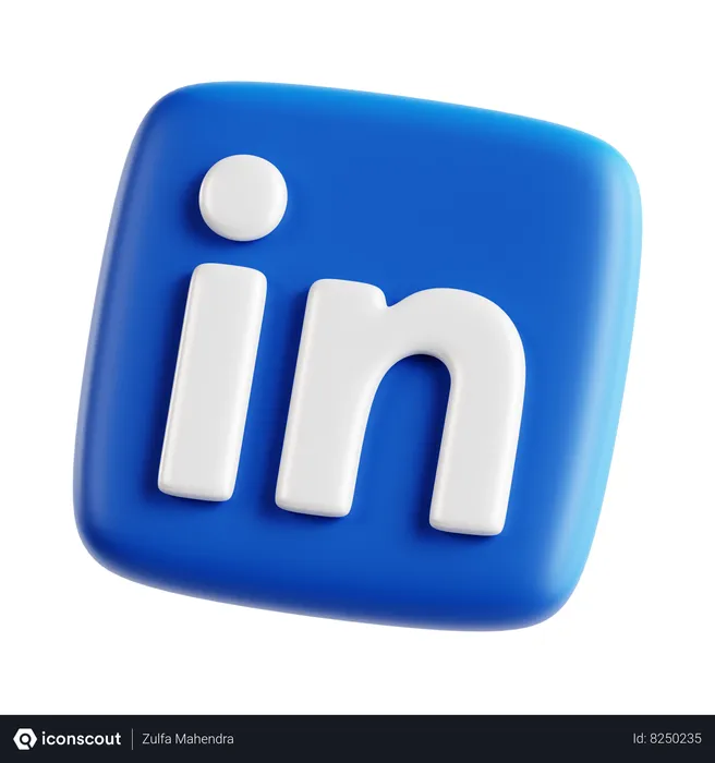 Free Linkedin Logo 3D Icon