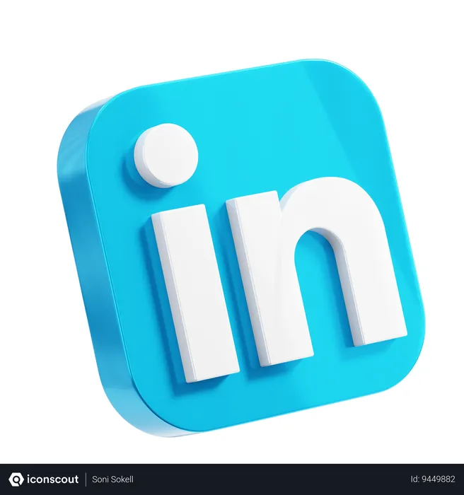 Free Linkedin Logo 3D Icon