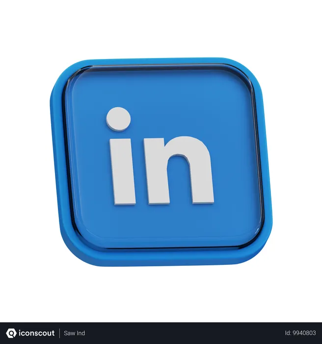 Free Linkedin Logo 3D Icon