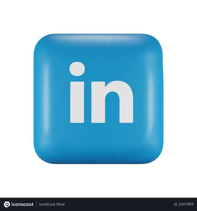Free LinkedIn Logo 3D Logo