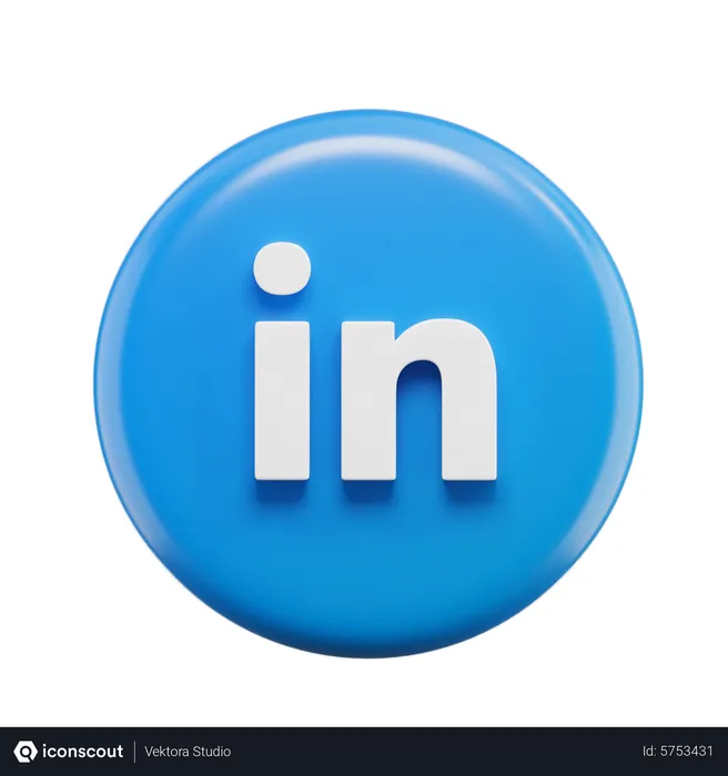 Free Linkedin Logo 3D Icon