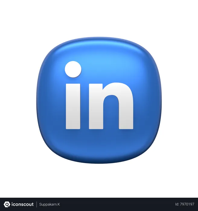 Free Linkedin Logo 3D Icon