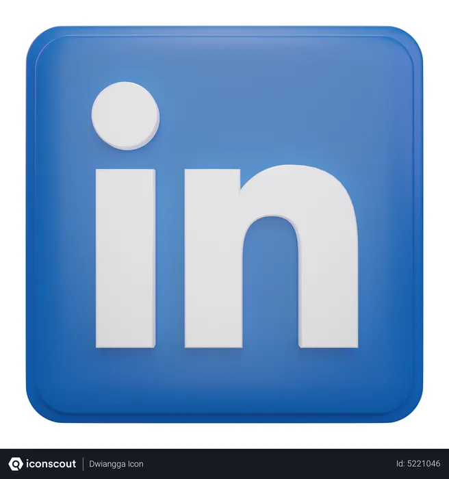 Free Linkedin Logo 3D Icon