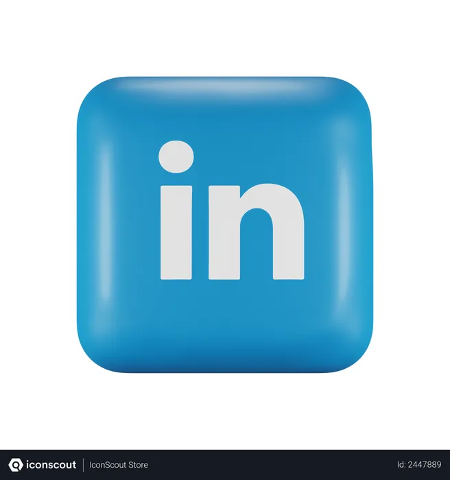 Free LinkedIn Logo 3D Logo