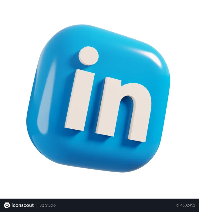 Free Linkedin Logo 3D Logo