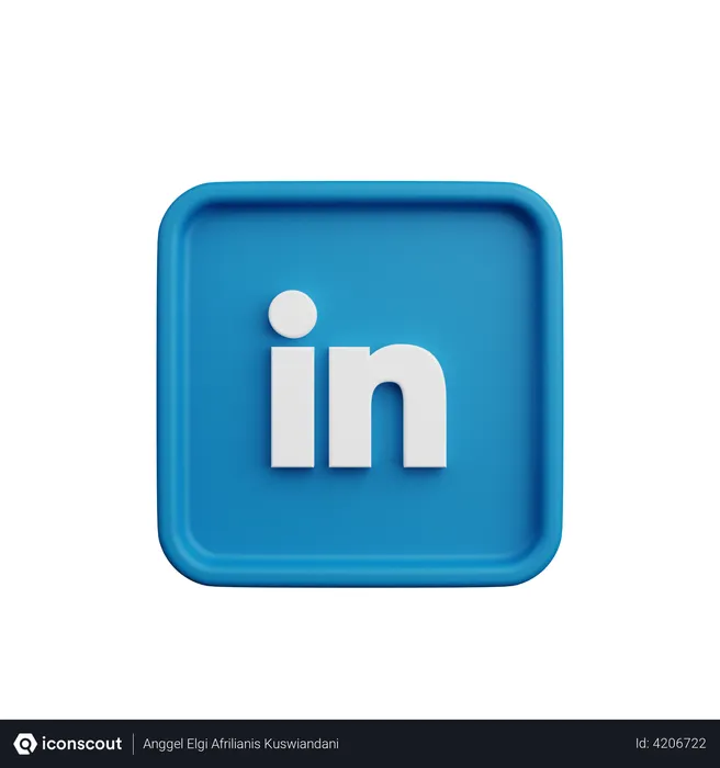 Free Linkedin Logo 3D Icon