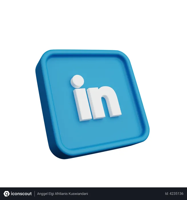 Free LinkedIn Logo 3D Icon