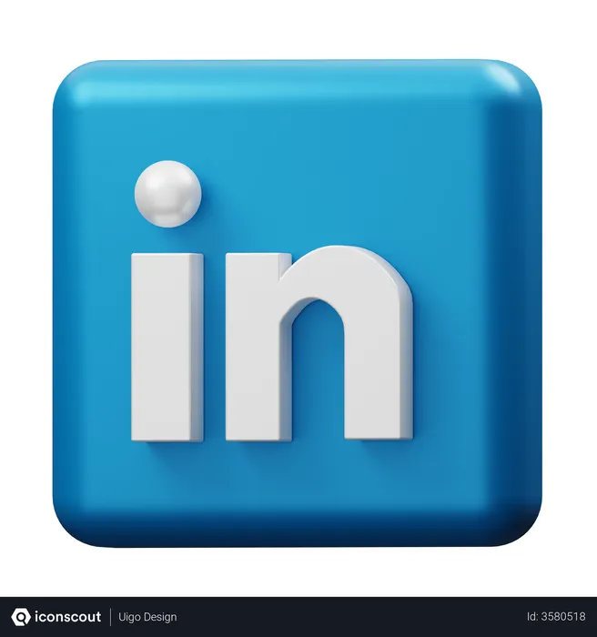 Free Linkedin Logo 3D Logo