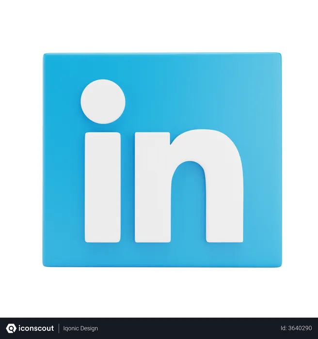 Free LinkedIn Logo 3D Logo