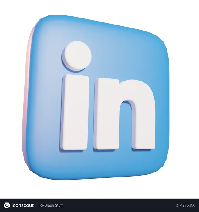 Free LinkedIn Logo 3D Icon