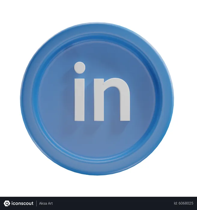 Free Linkedin Logo 3D Icon