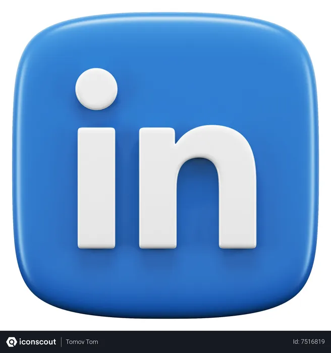 Free Linkedin Logo 3D Icon