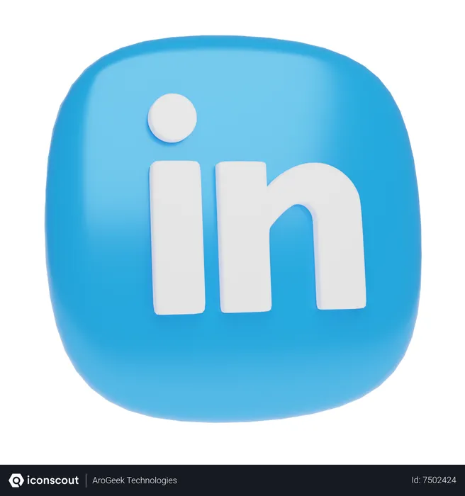 Free LinkedIn Logo 3D Icon