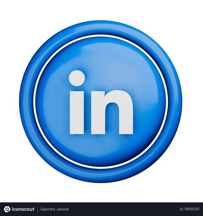 Free LinkedIn-Logo Logo 3D Icon