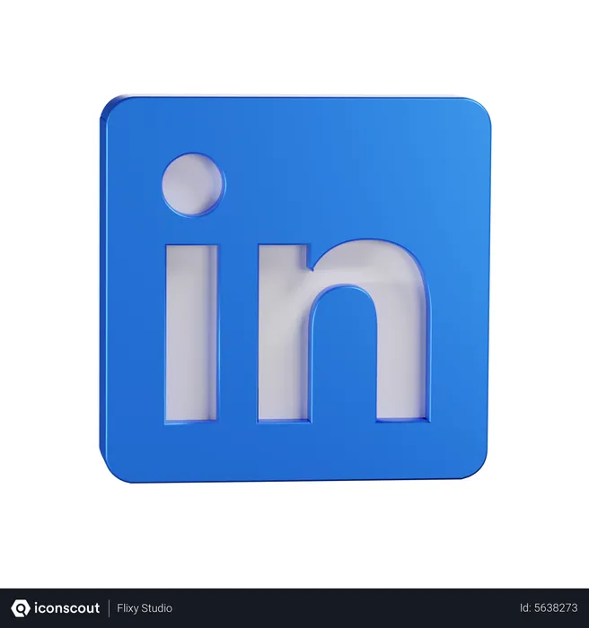 Free Linkedin logo Logo 3D Icon