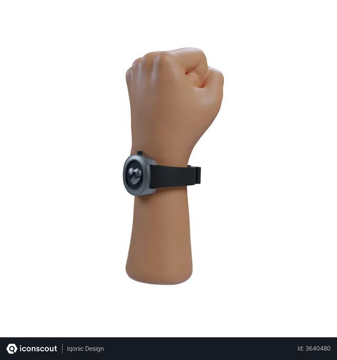 Free Usando reloj de fitness  3D Illustration