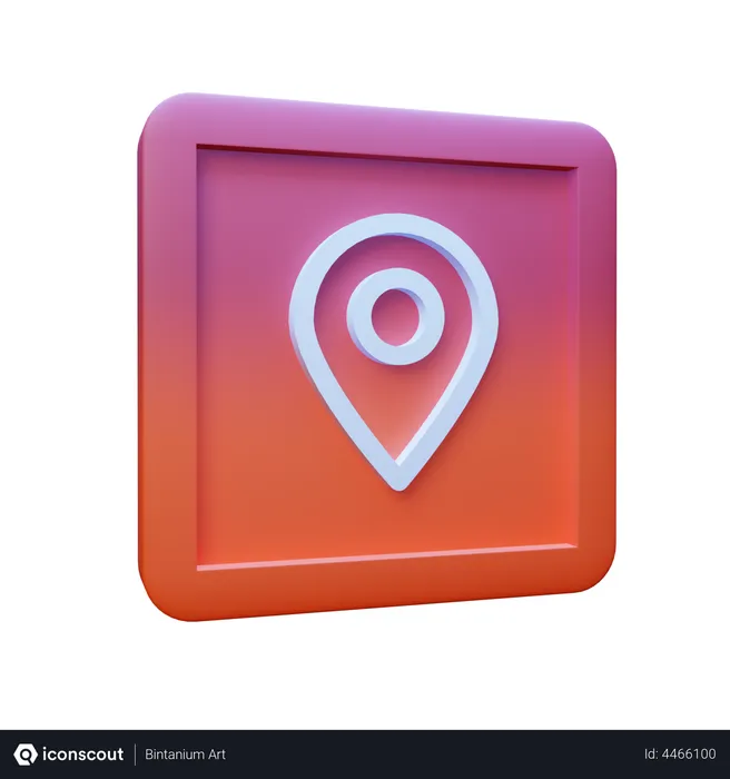 Free Location Pin  3D Illustration