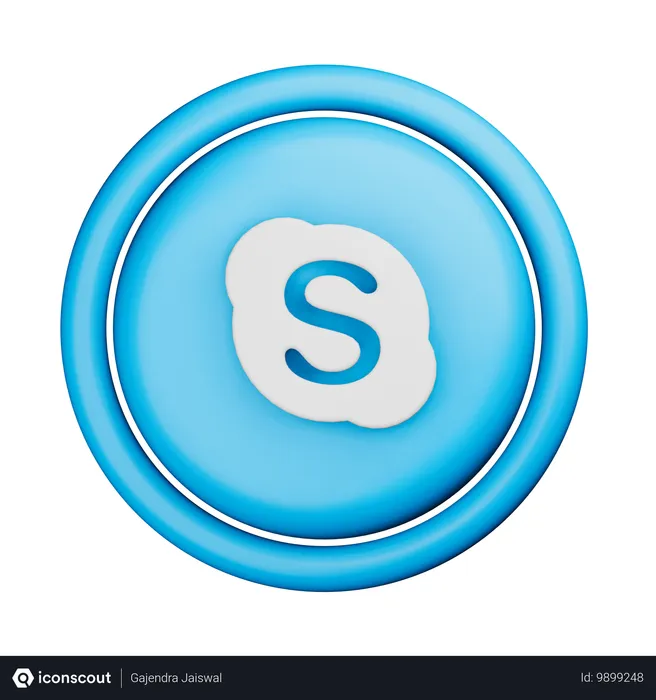 Free Logotipo de skype Logo 3D Icon