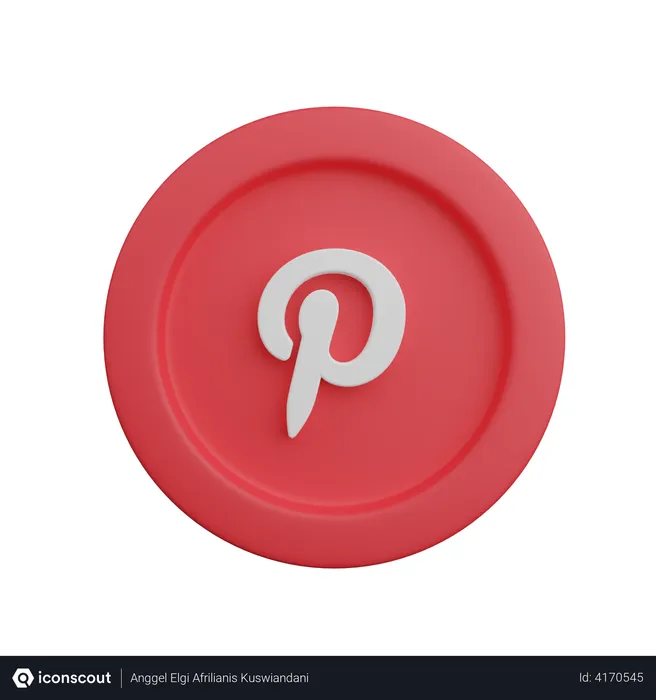 Free Logotipo de Pinterest Logo 3D Logo