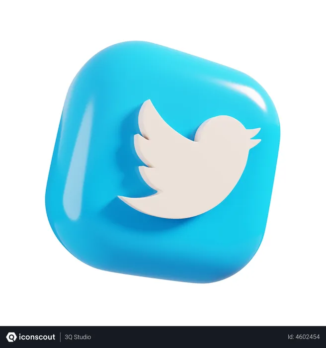 Free Logotipo do Twitter Logo 3D Logo