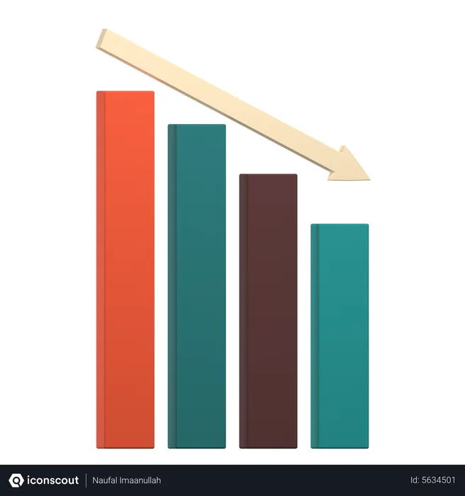 Free Loss Graph  3D Icon