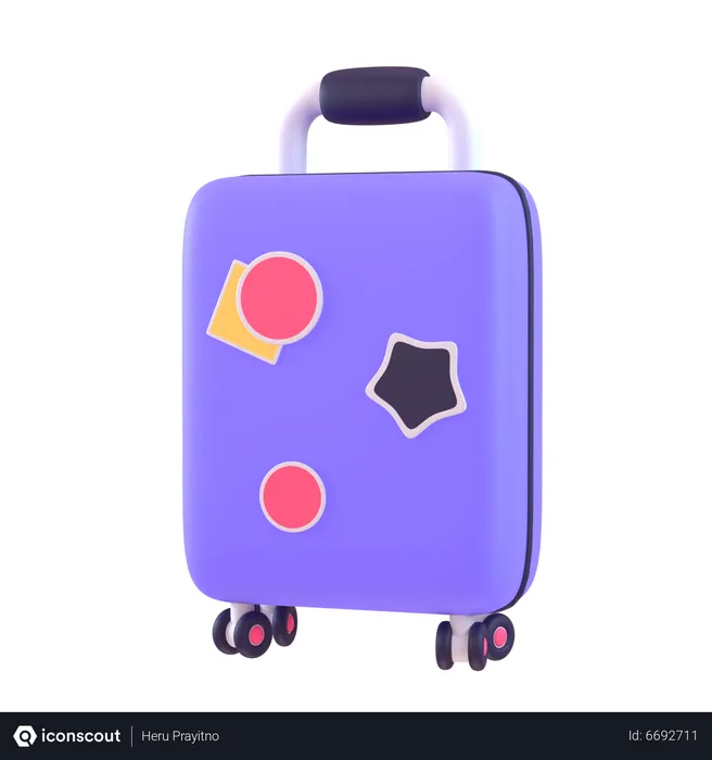 Free Luggage  3D Icon