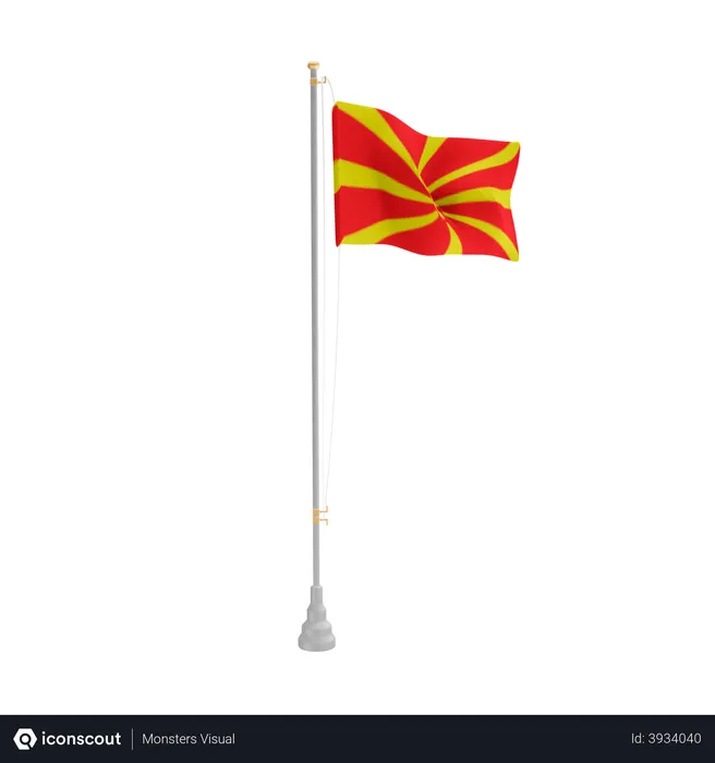 Free Macédoine Flag 3D Flag