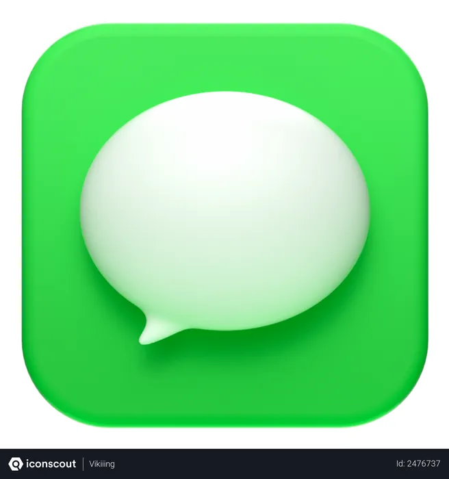 Free MacOs Messages Logo 3D Logo