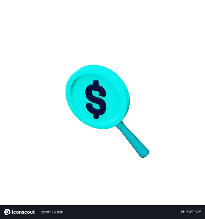 Free Magnifying Glass  3D Illustration