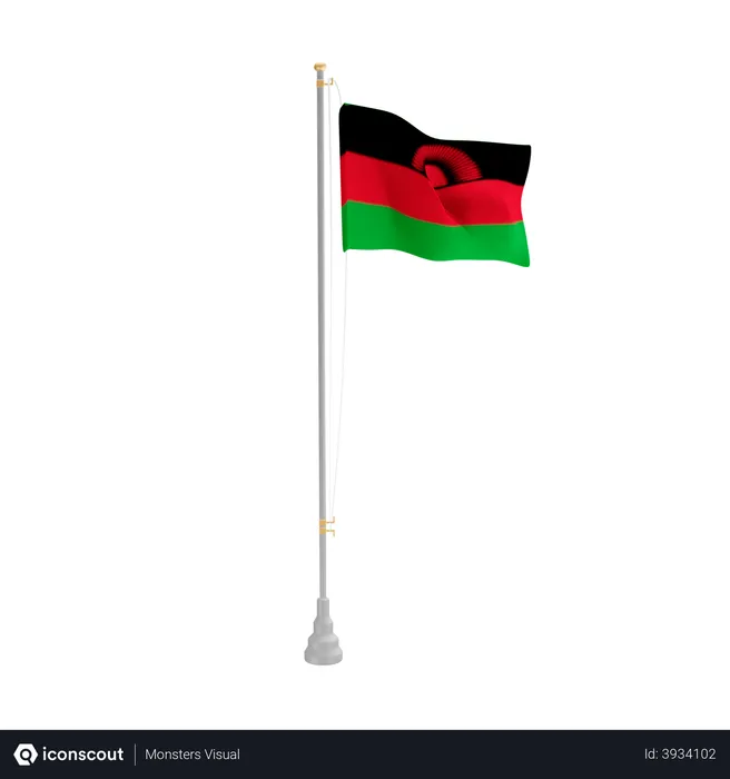 Free Malawi Flag 3D Flag