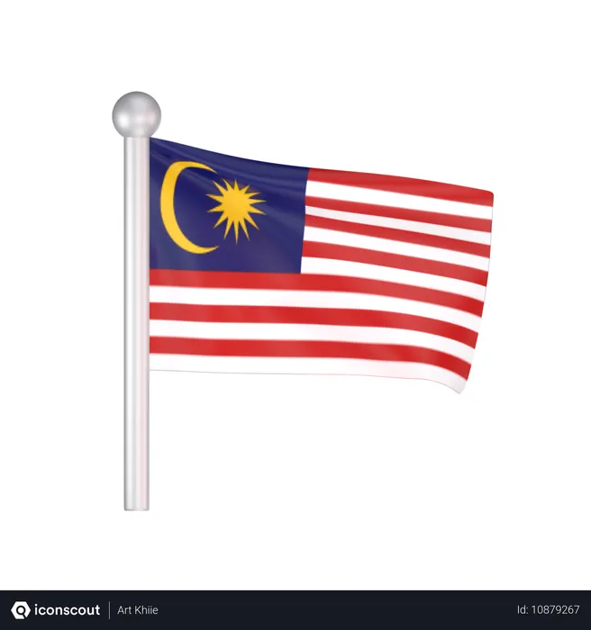 Free Malaysia Flag  3D Icon