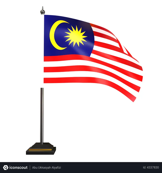 Free Malaysian Flag Flag 3D Illustration