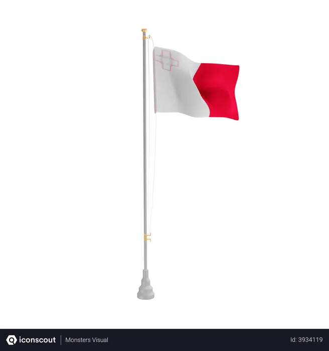 Free Malta Flag 3D Flag