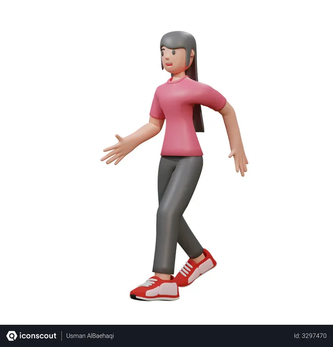 Free Man  3D Illustration
