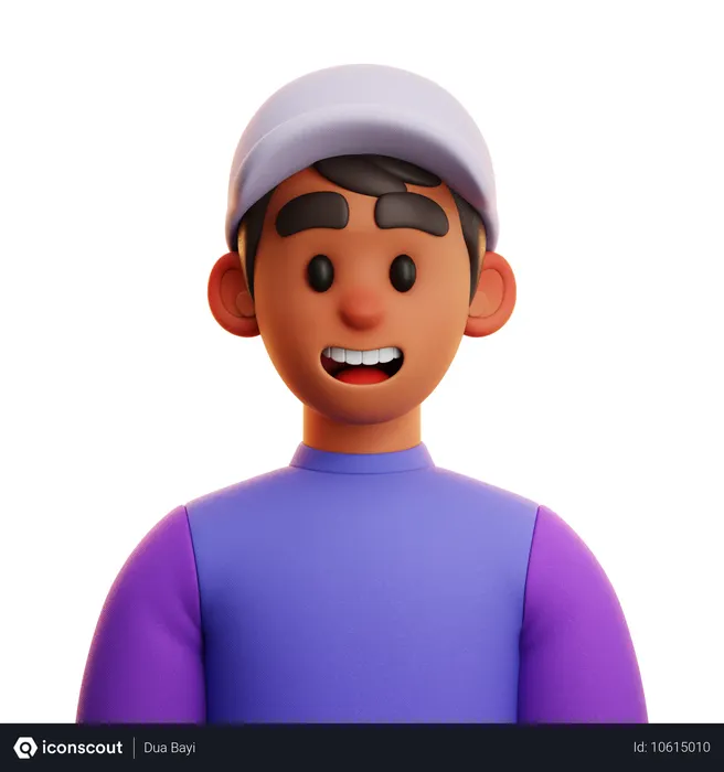 Free MAN WITH HAT  3D Icon