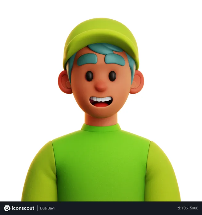 Free MAN WITH HAT  3D Icon