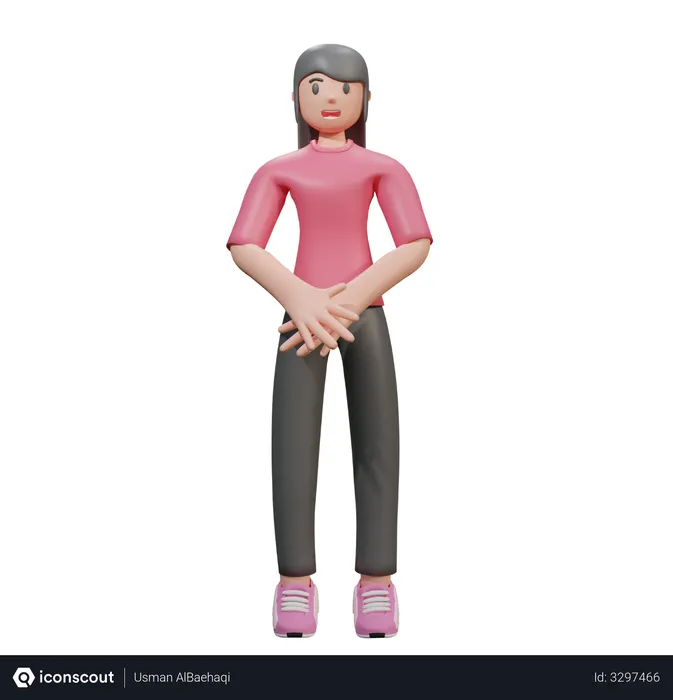 Free Man with Idea  3D Illustration