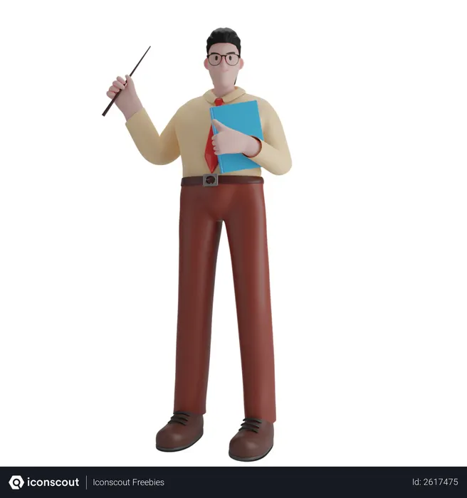 Free Männlicher Professor  3D Icon