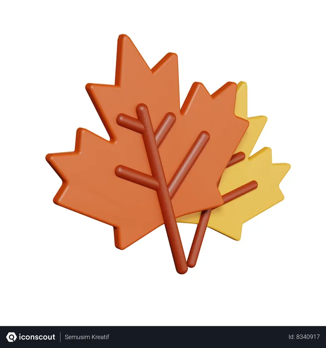 Free Maple Leaf  3D Icon
